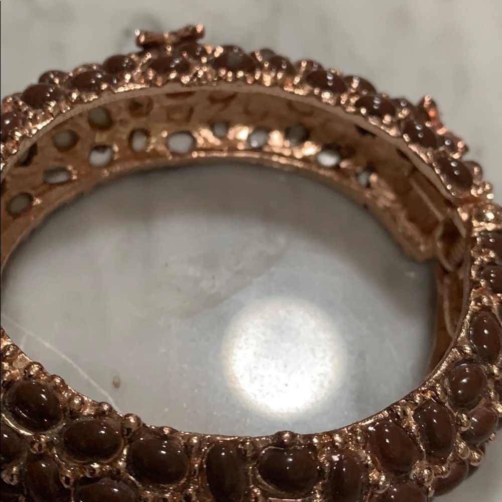 Rose gold and burgundy starfish bracelet - Picture 4 of 6